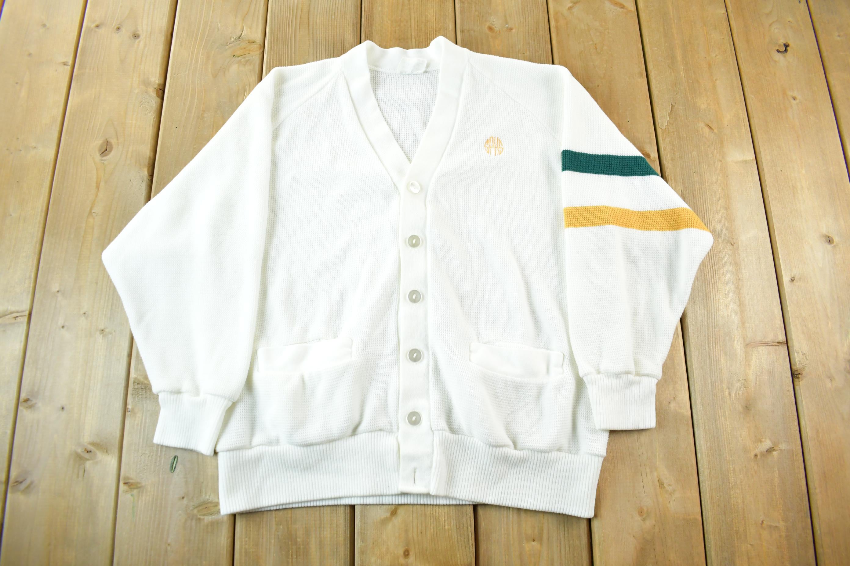 Vintage 1980s Jaydee Knit Cardigan Sweater Men's Small