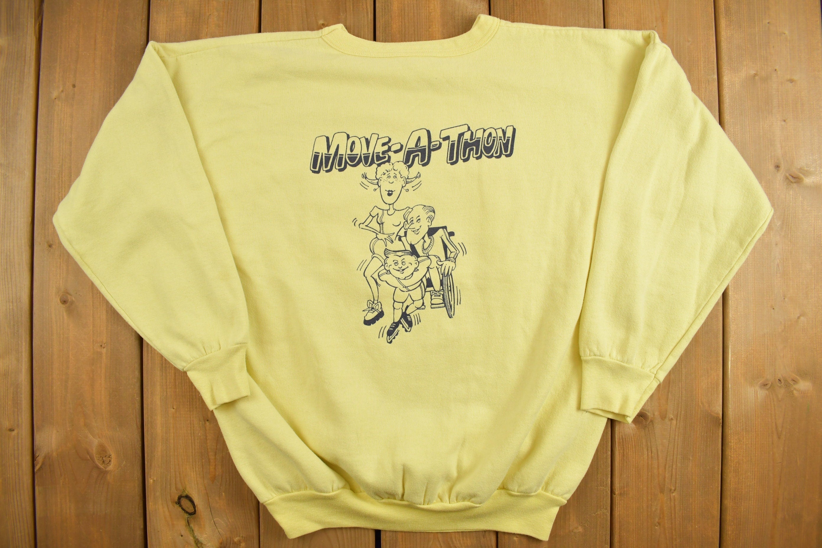 Vintage 1970s United Way Move-A-Thon Chairty Crewneck Sweatshirt