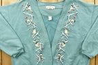 Vintage 90's Bird Graphic Cardigan Sweater