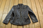 Vintage 1990s Leather Zip Up Lamb Skin Jacket