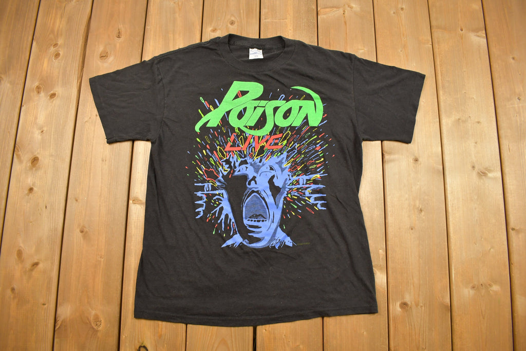 Vintage 1988 Poison Live Tour Band T-shirt Band Tee Single Stitch