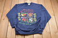 Vintage 1990s Flowers Graphic Crewneck Sweatshirt