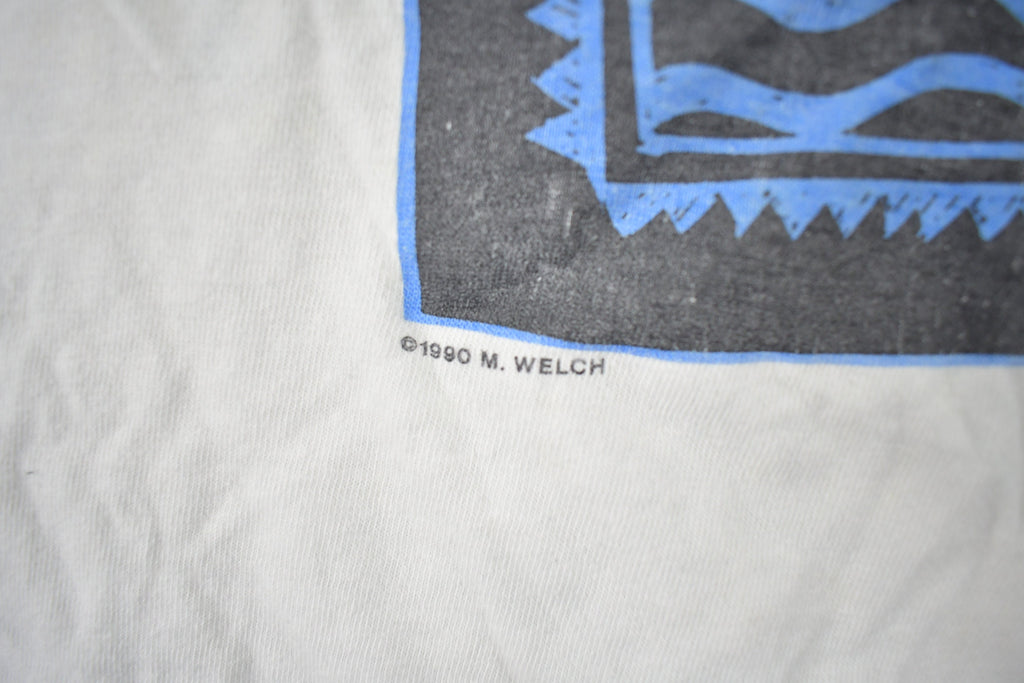 Vintage 1990s Oneita Frog Painting T-Shirt / Made In USA / Single Stitch / Streetwear / Nature T Shirt / Outdoorsman / Wilderness