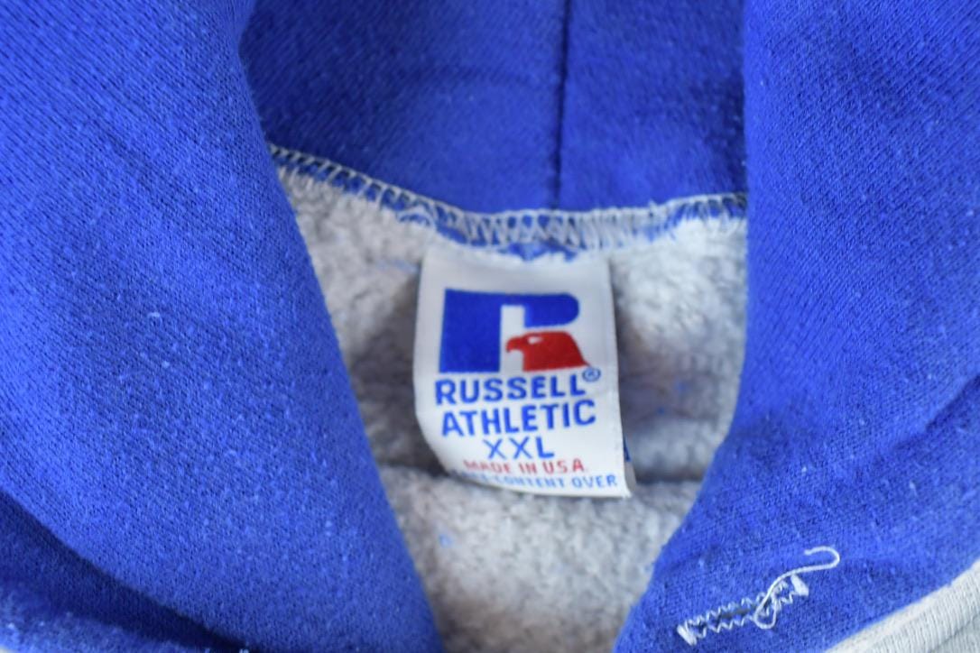 Vintage 1990s Russell Athletics Colour Block Graphic Hoodie