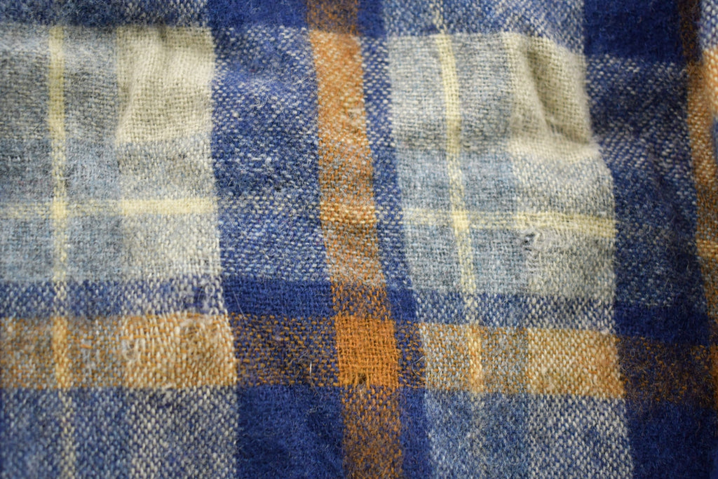 Vintage 1990s Sears Reprocessed Wool Plaid Flannel Button Up Shirt