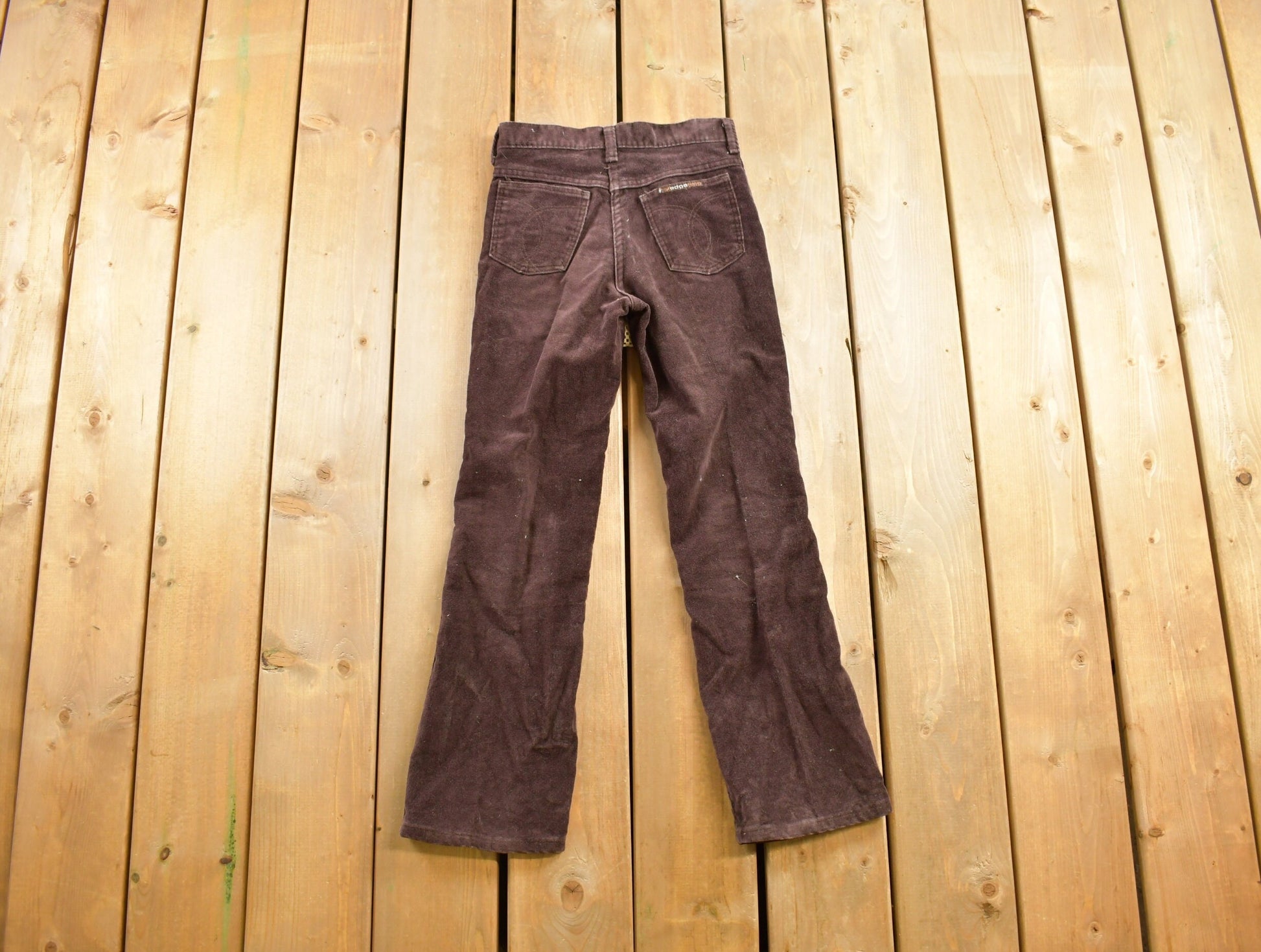 Vintage 1970s Sedgefield Brown Corduroy Pants Size 25x26