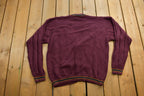 Vintage 1980s New River 3D Cable Knit Cardigan Sweater