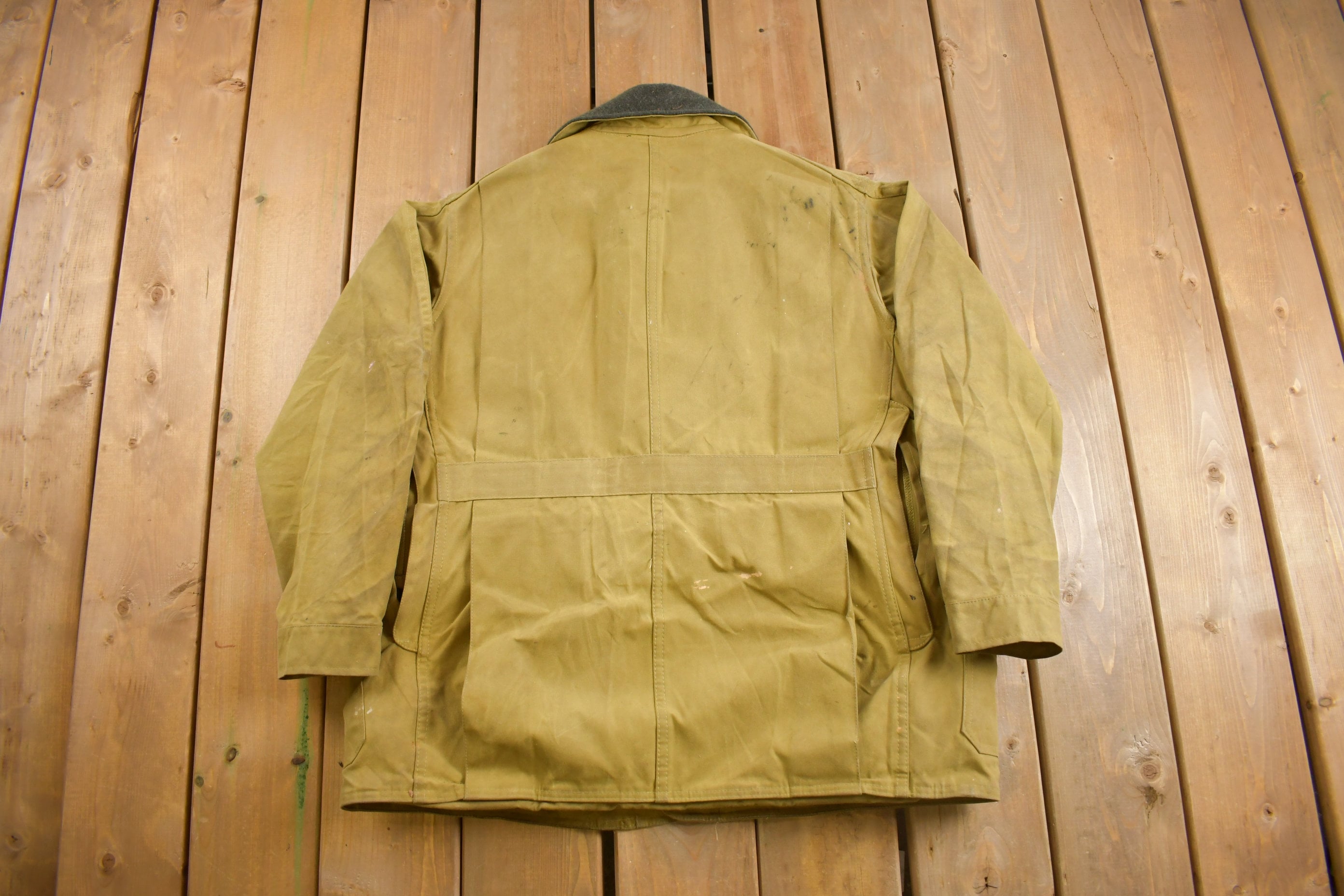 Vintage 1980s Distressed Filson Tin Cloth Cruiser Jacket