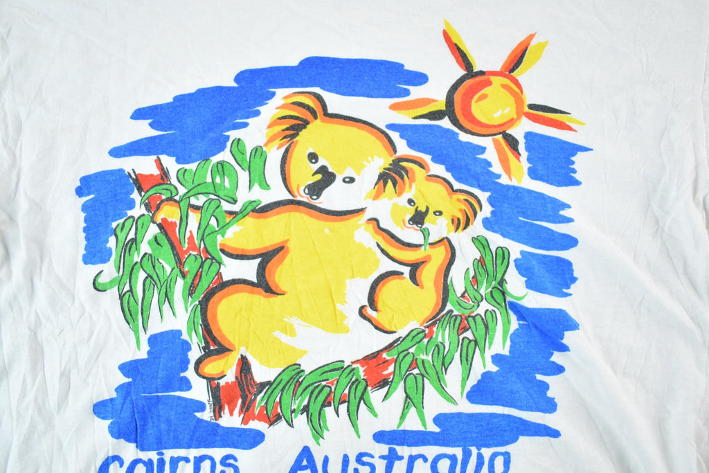 Vintage 1990s Cairns Australia Koala Souvenir T-Shirt Mens L
