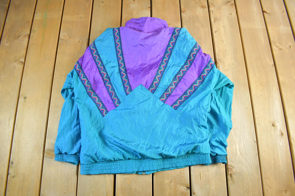 Vintage 1990s Westbound Sport Abstract Windbreaker Jacket Women's Medium