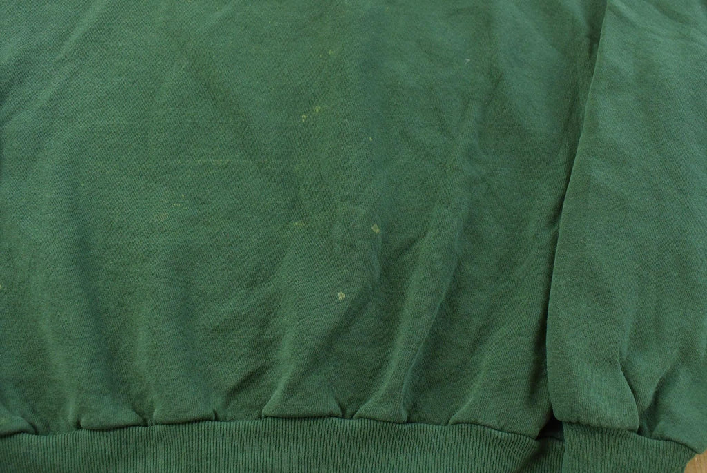 Vintage 1990s Jerzees Blank Green Crewneck Sweatshirt Men's XL / Made In USA / Essential / Streetwear / 90s Blank / Vintage Blanks