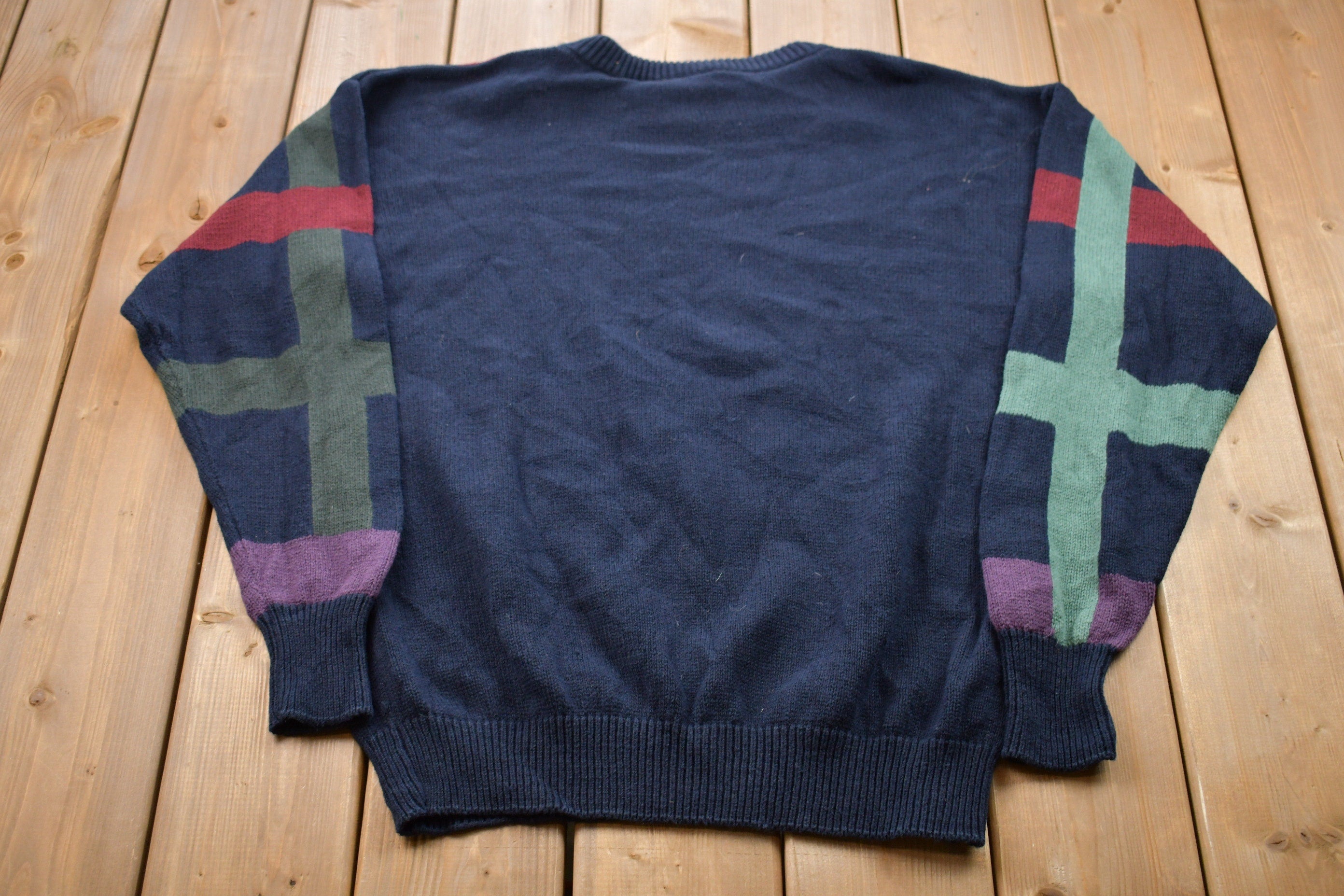 Vintage 1990s The Design Crew Knitted Crewneck Sweater