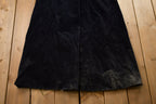 Vintage 1970s Lou Ritchie Velour Full Length Double Breasted Coat