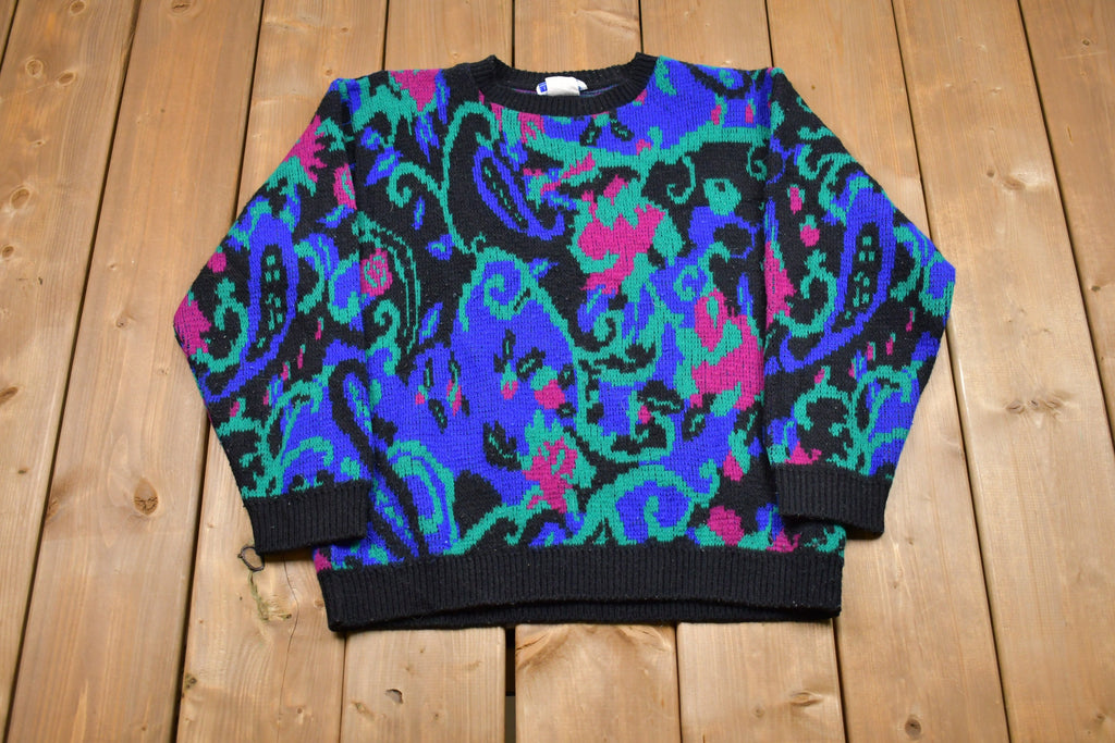 Vintage Knitted Cape Cod Funky Knitted Sweater
