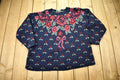 Vintage 1990s Knitted Floral Theme Crewneck Sweater