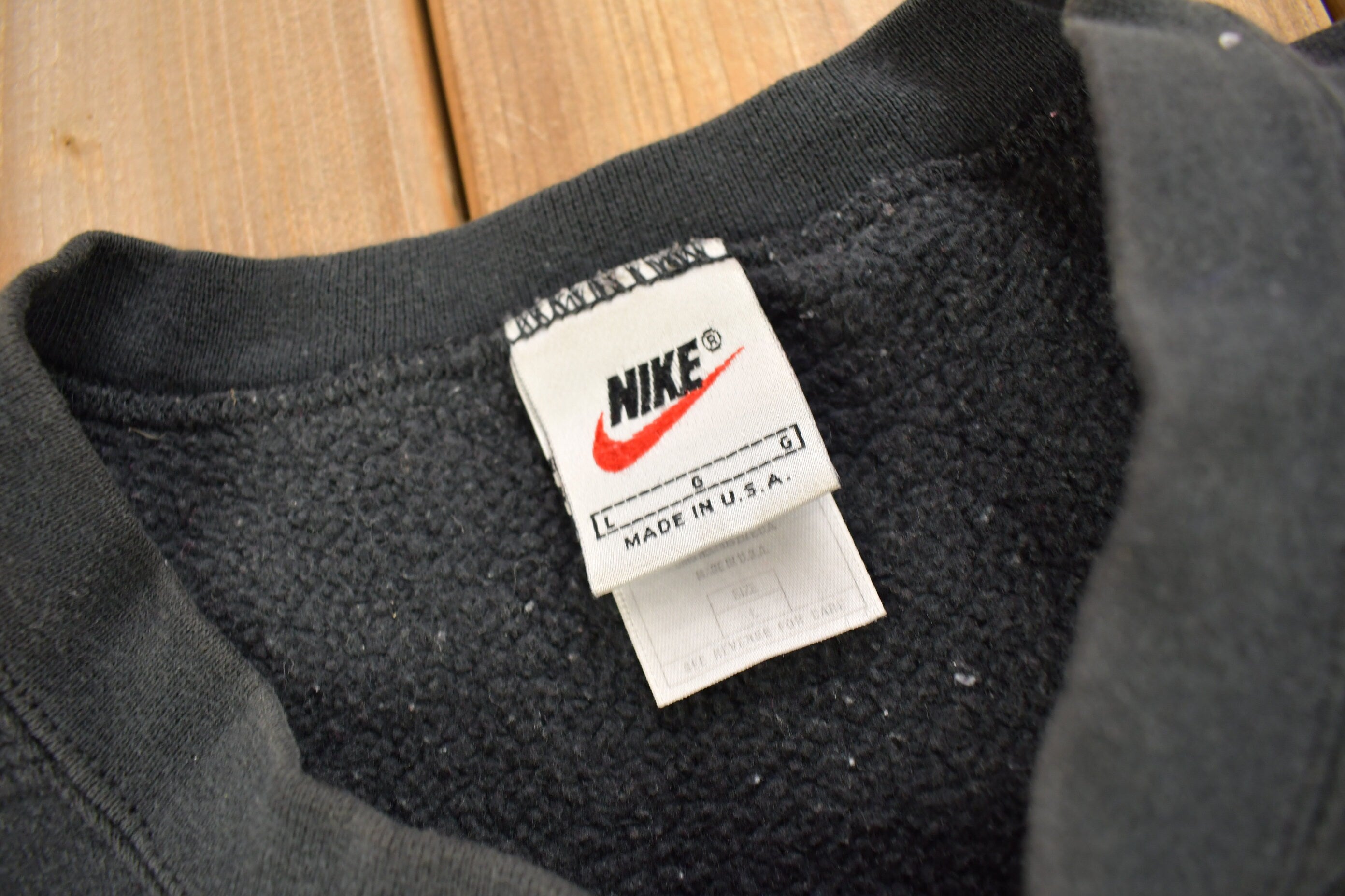 Vintage 1990s Nike Big Swoosh Sun-Dyed Crewneck Sweatshirt