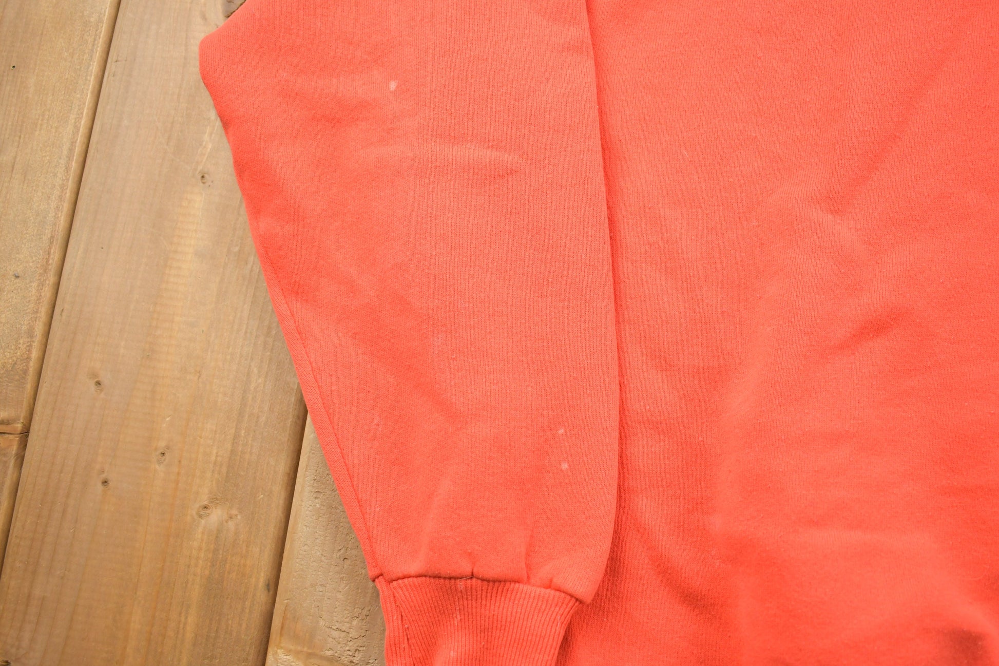 Vintage 1990s Blank Orange Heavyweight Lee Crewneck Sweatshirt