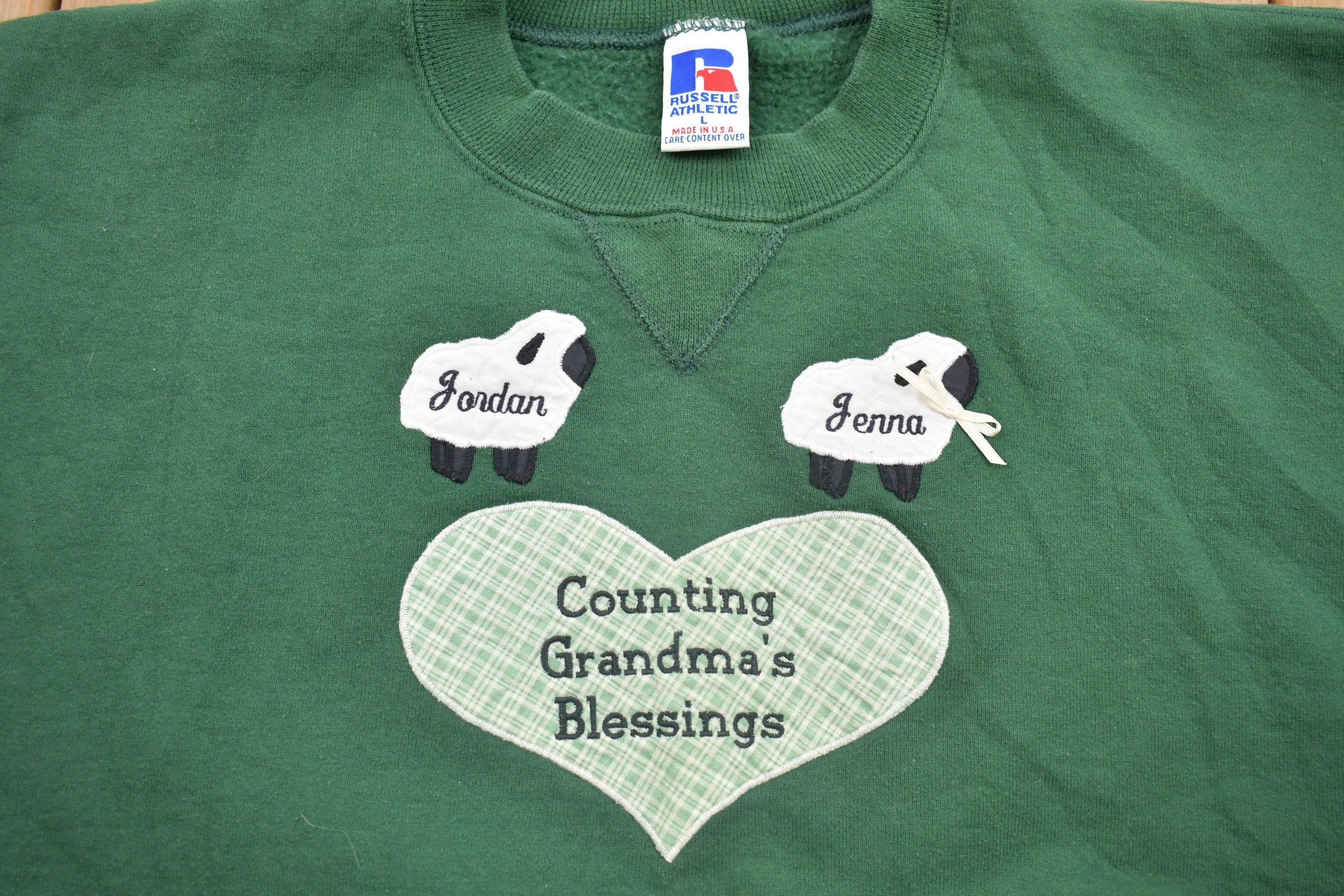 Vintage 1990s Grandma's Blessings Russell Athletics Crewneck Sweatshirt