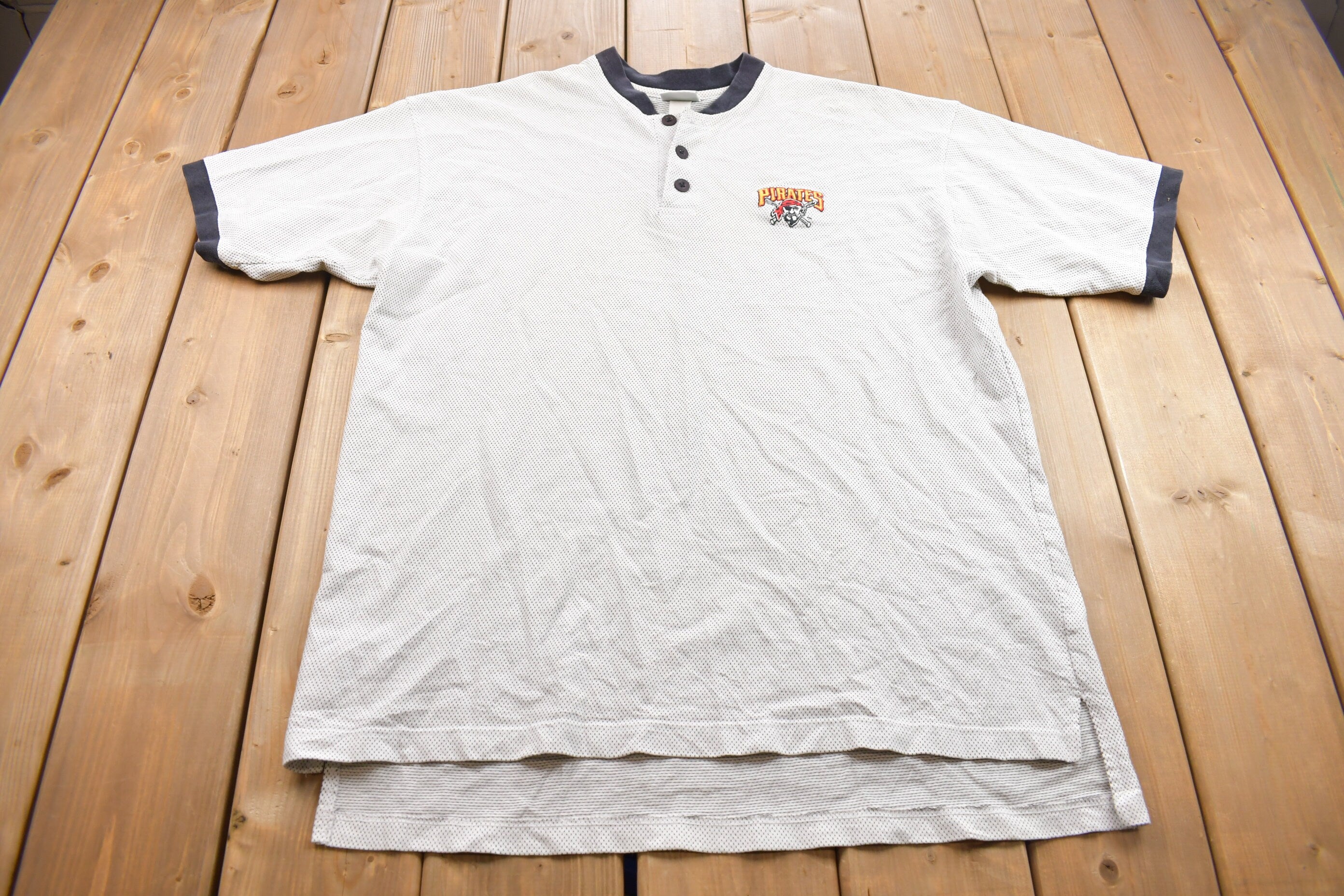 Vintage 1990s Dynasty MLB Pittsburgh Pirates Henley Shirt