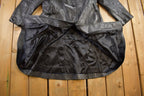 Vintage 1980s Mandels Leather Trench Coat