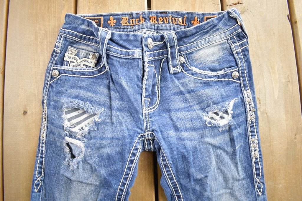 Vintage 2000s Rock Revival Skinny Jeans Size 24x32