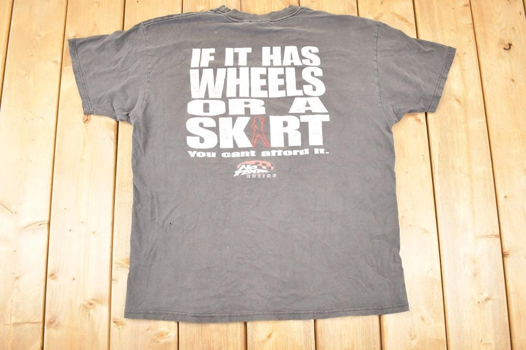 Vintage 1990s No Fear Racing Souvenir Travel T-Shirt Men's L