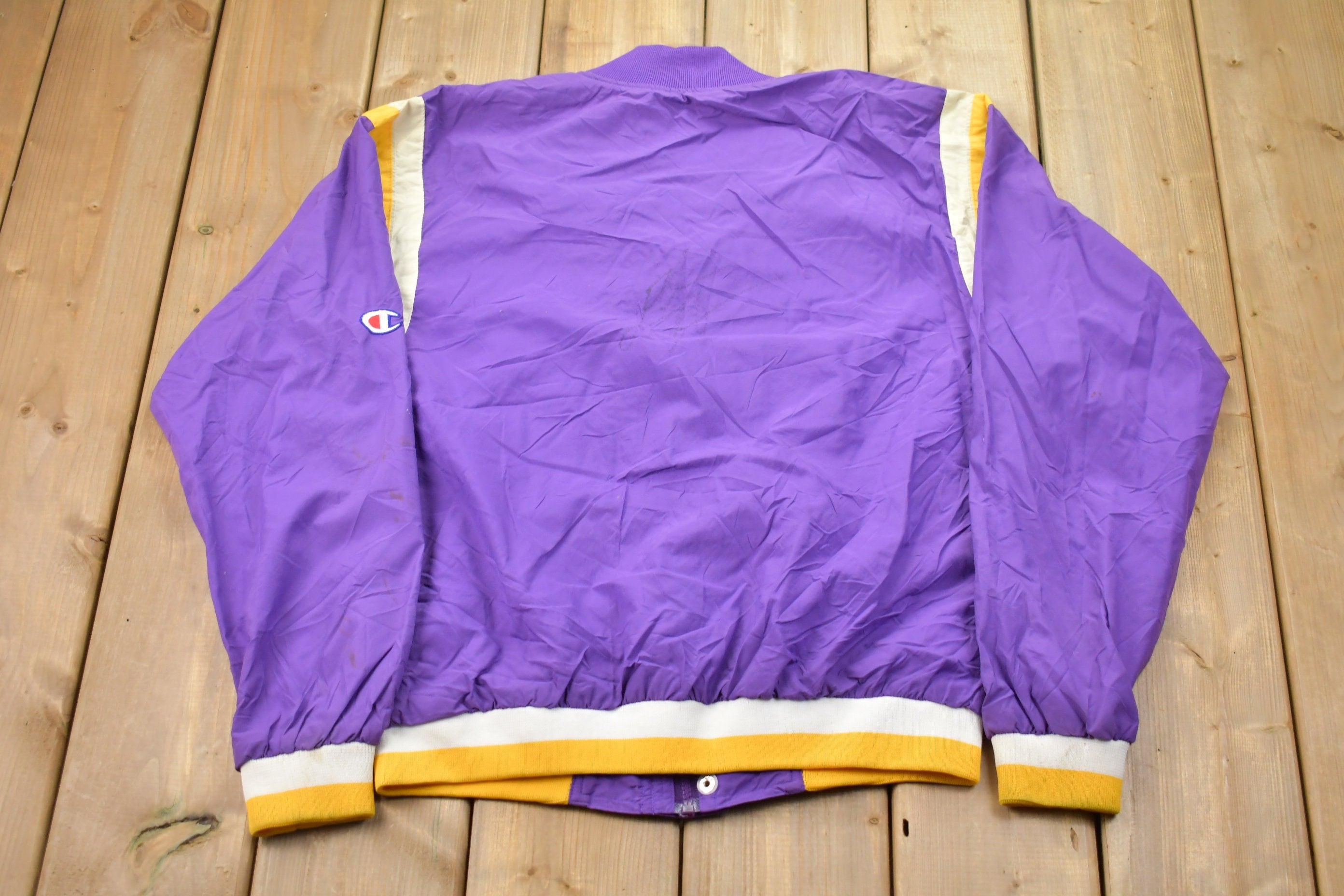 Vintage 1990s Champion Los Angeles Lakers NBA Bomber Jacket