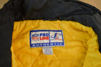Vintage 1990s Pittsburgh Steelers NFL Pro Line Logo Athletic Paint Splash Puffer Jacket