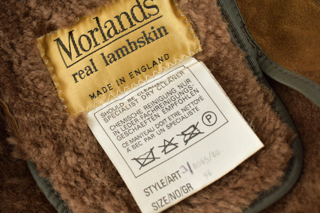 Vintage 1980s Morlands Lambskin Shearling Leather Jacket