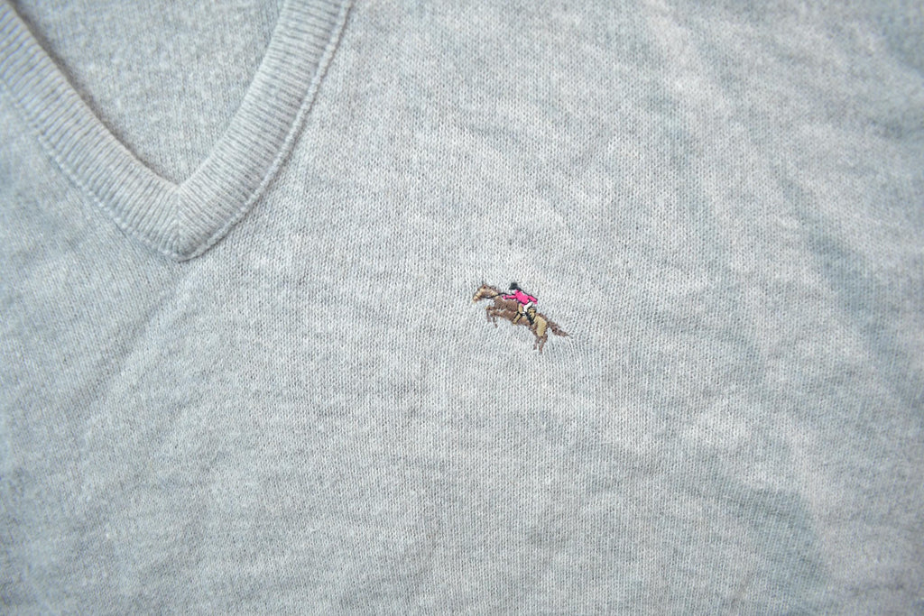 Vintage 1970s Steeple Chase Knit V- Neck Sweater