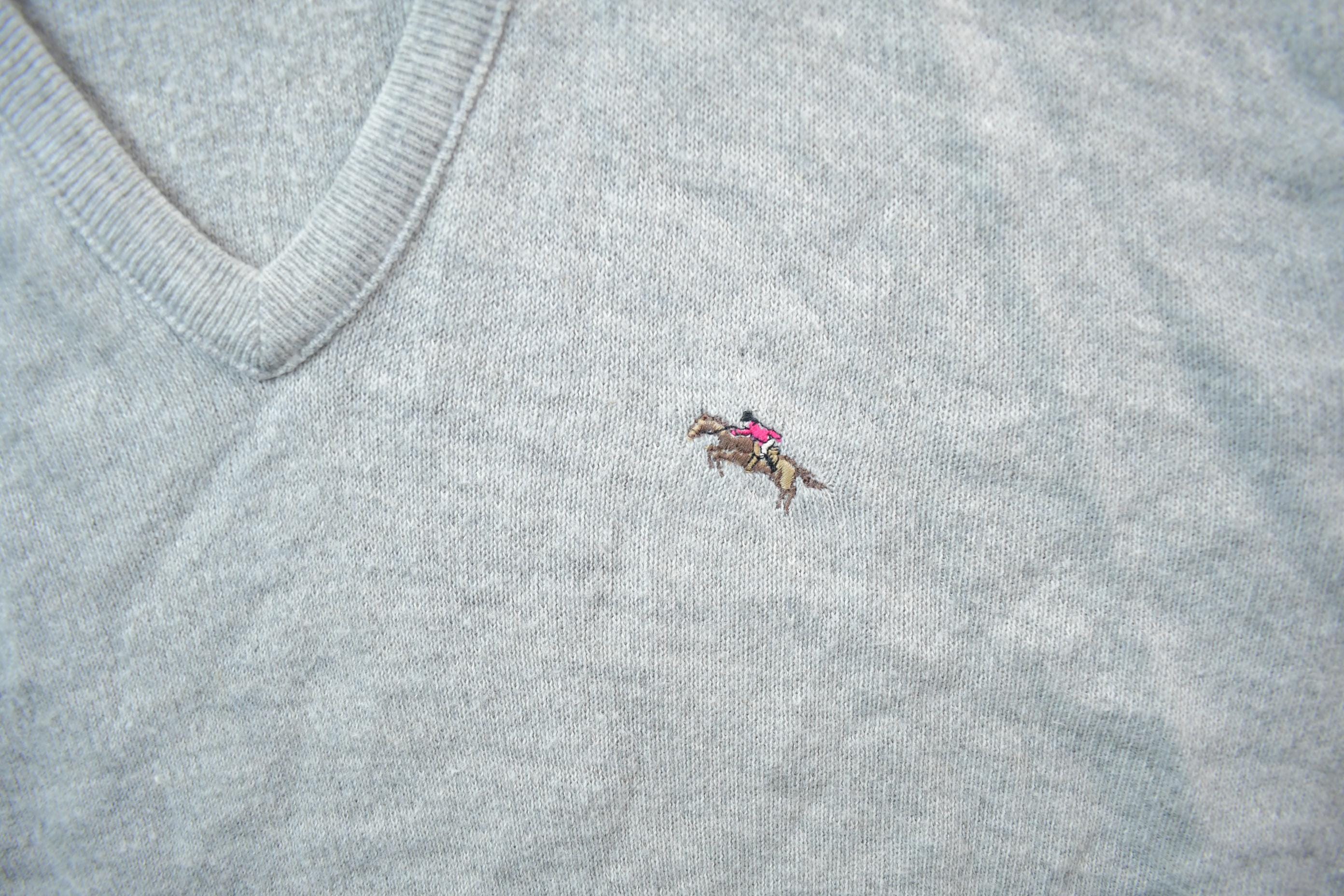 Vintage 1970s Steeple Chase Knit V- Neck Sweater