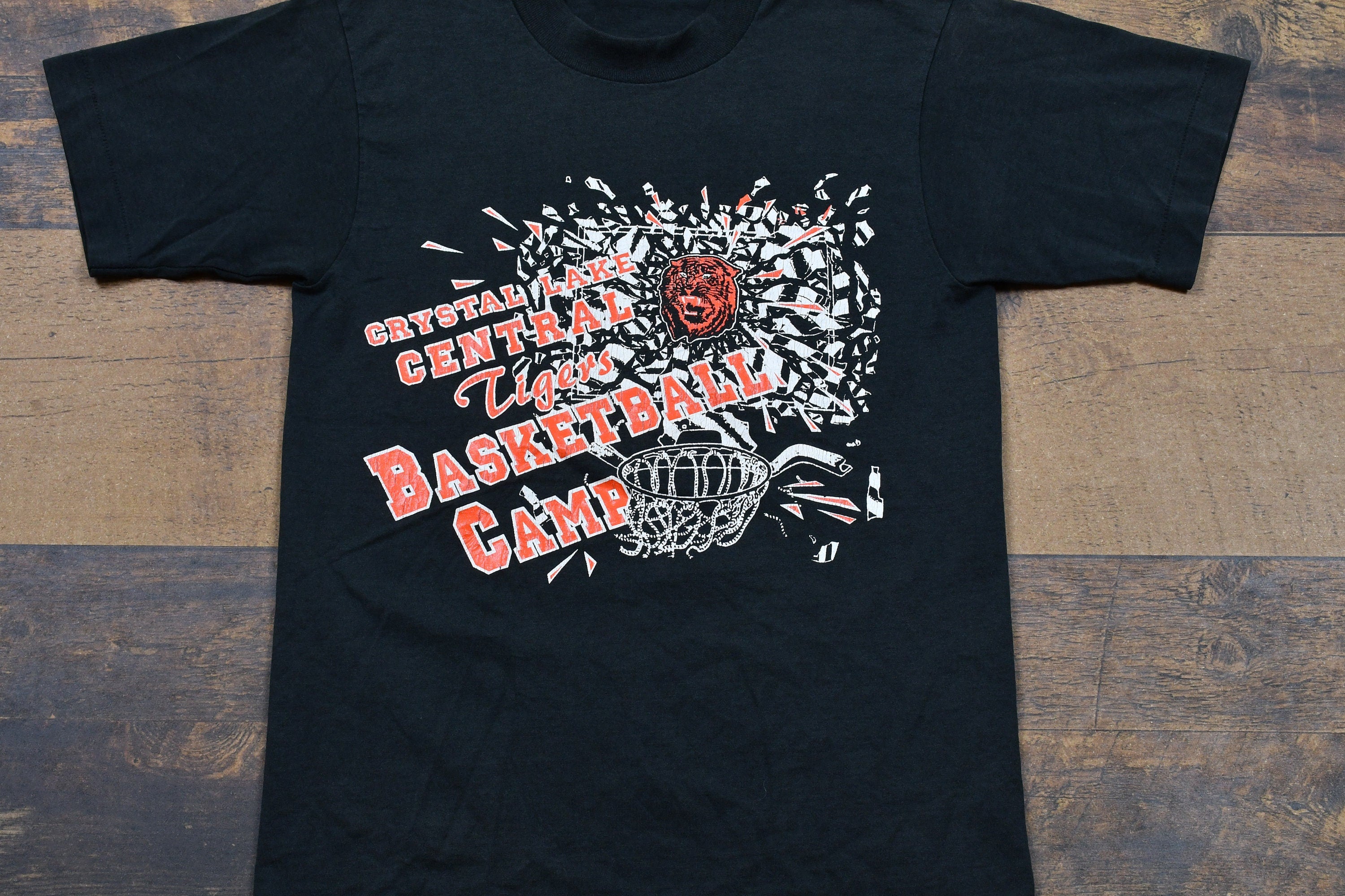 Vintage 1990s Camp Crystal Lake Basketball Single Stitch T-Shirt