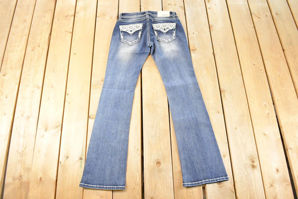 Vintage Deadstock Y2K Grace LA Bedazzled Low Rise Jeans Women's Size 27 x 32