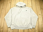 Vintage 1990s Grey Champion Small Logo Hoodie