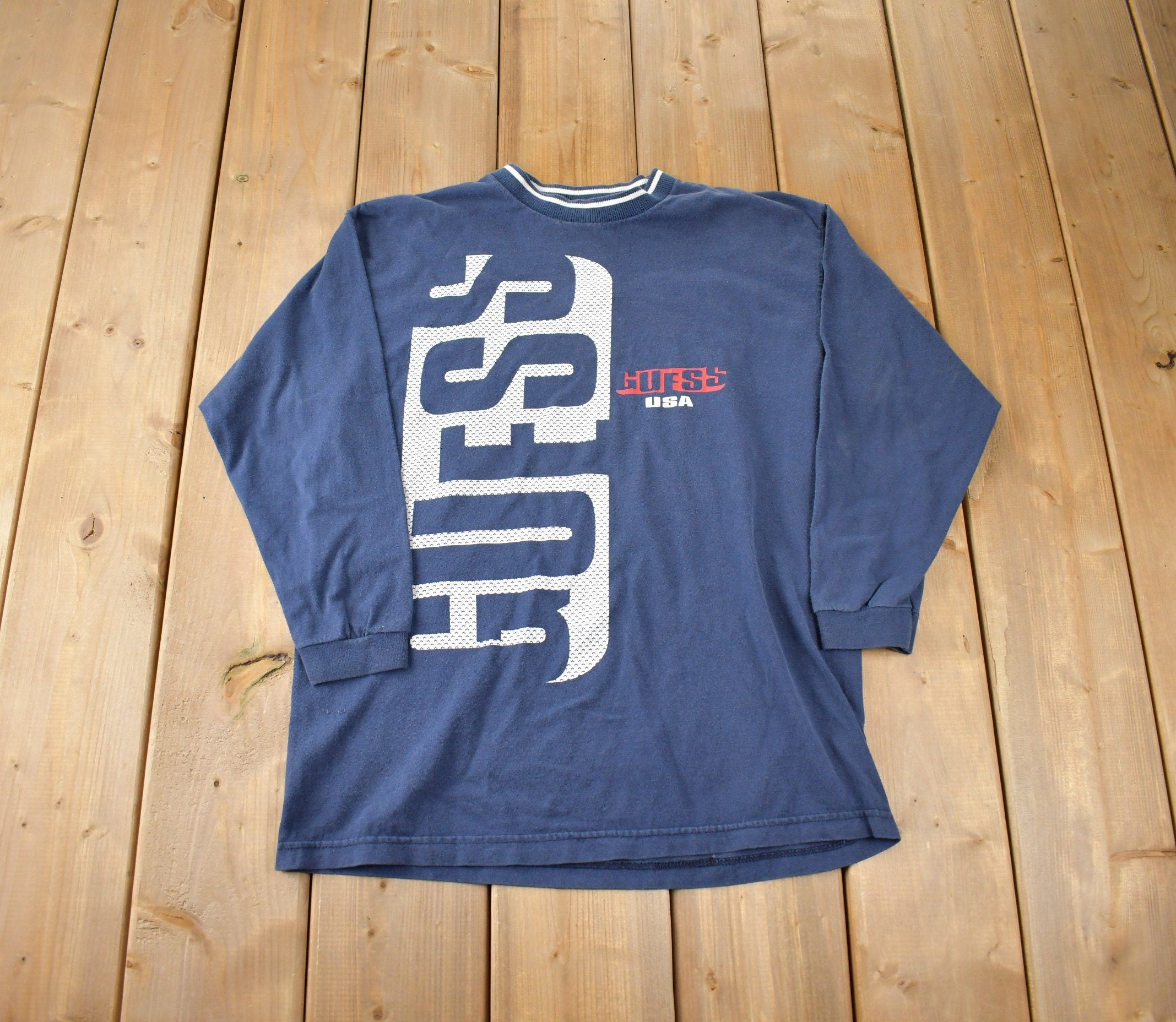 Vintage 2000s Guess USA Long Sleeve T Shirt Made In USA