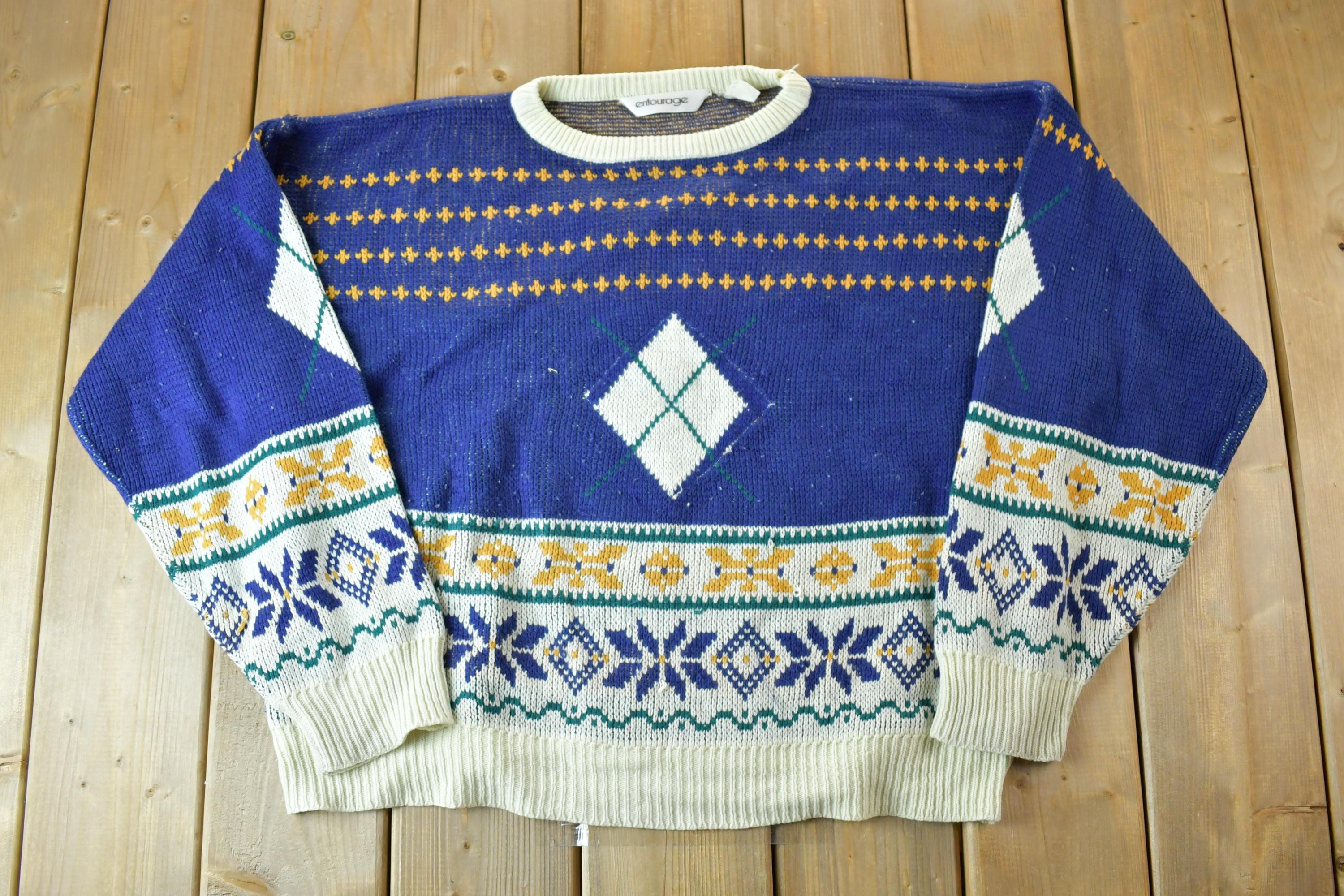 Vintage 1990s Entourage Knit Crewneck Sweater