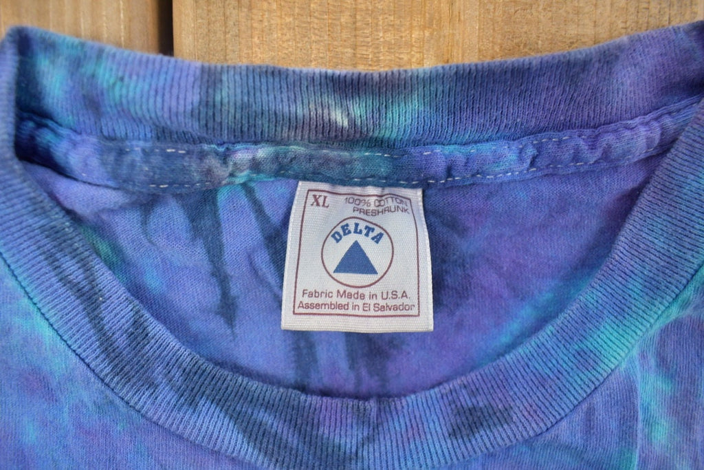 Vintage 1990s Delta Tie Dye All Over Print T-shirt