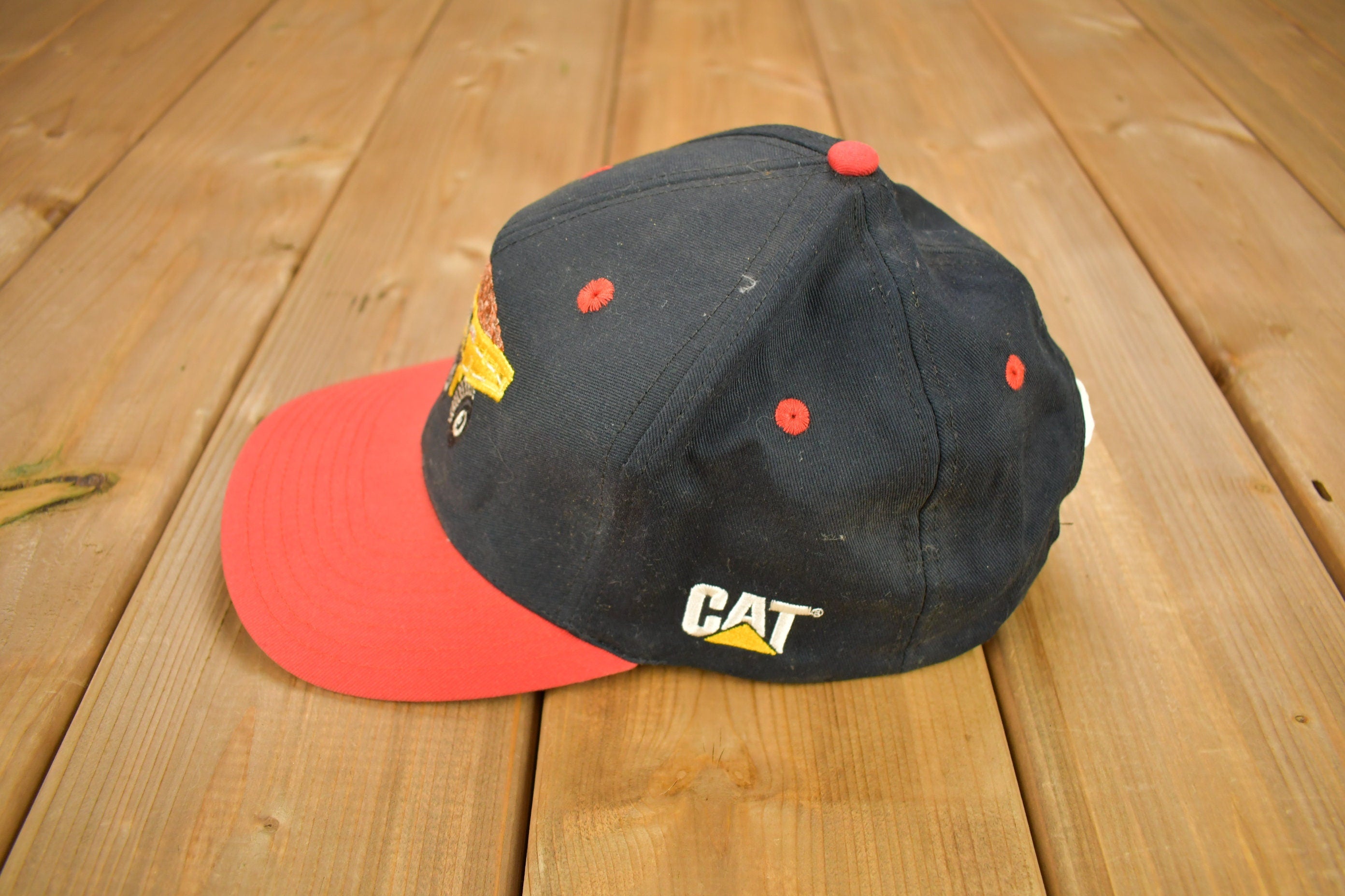 Vintage 1990s CAT Dump Truck Snap Back Hat