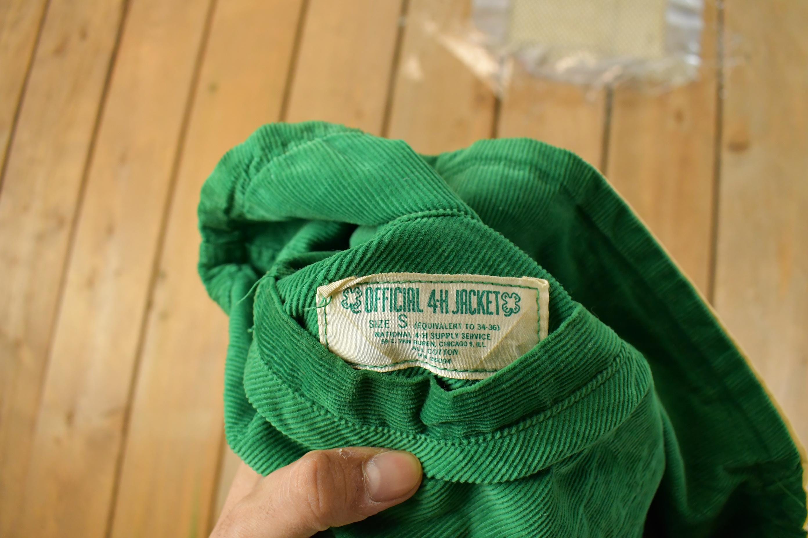 Vintage 1960s Official 4-H Corduroy Reversible Denim Men's S