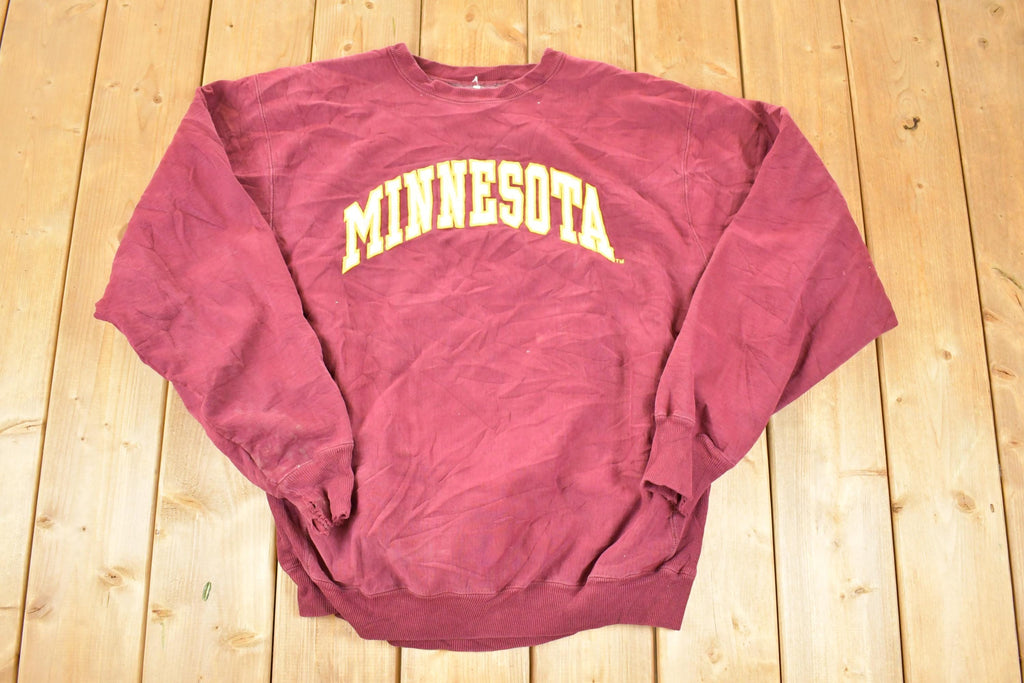 Vintage 1990s Minnesota University Steve And Barry's Crossgrain Crew Neck Sweater Men's L