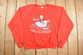Vintage 1980s Funny Fisherman Graphic Crewneck Sweater