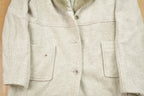 Vintage 1990s Wool Full Length Fur Jacket