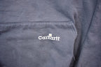 Vintage Distressed Black Blank Carhartt Fleece Lined Hoodie Sweatshirt