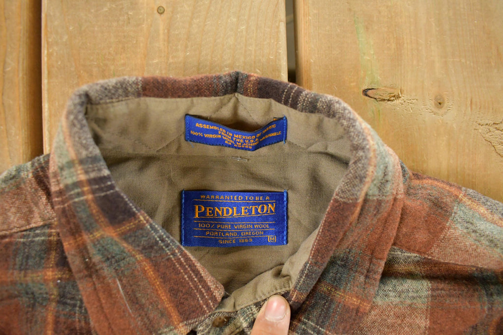 Vintage 1990s Pendleton Wool Flannel Button Up Shirt Men's Medium