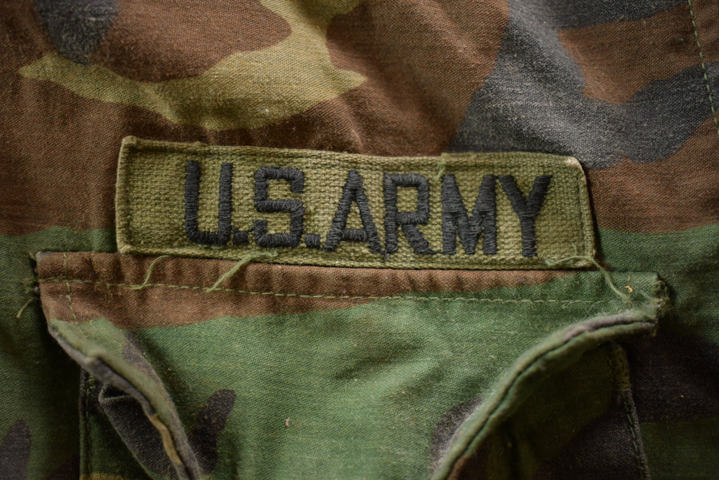Vintage 1984 Airborne Cold Weather Woodland Camouflage Field Jacket