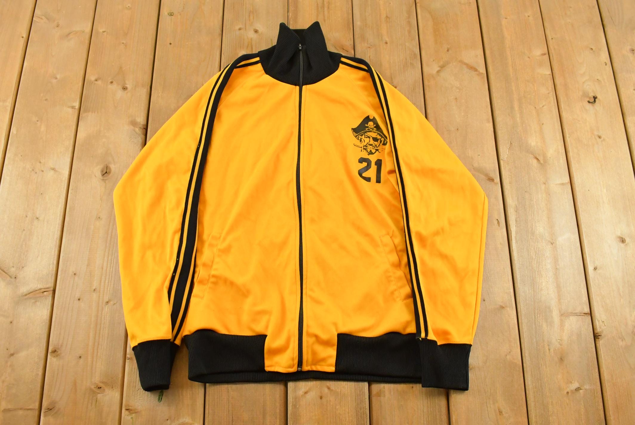 Vintage 1980s Tonix Twin Rivers Baseball Track Jacket Sweatshirt Men's Large