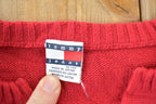 Vintage 1990s Tommy Hilfiger Tommy Jeans Knit Big Flag Crewneck Sweater
