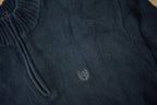 Vintage Y2K Chaps Embroidered Logo Quarter Zip Knit Sweater Size 4XB