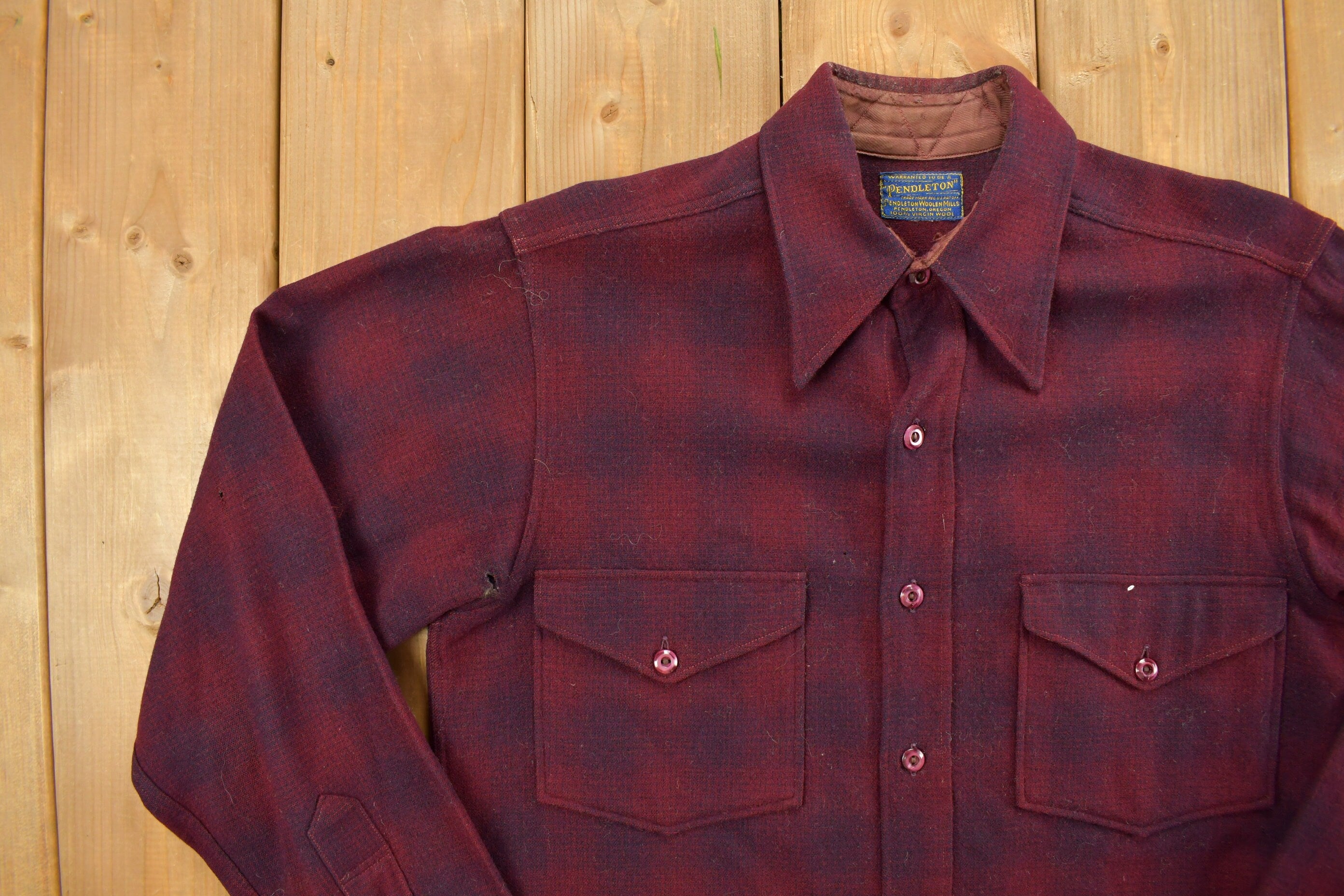 Vintage 1950s Pendleton Button Up Board Shirt