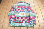 Vintage 1990s Blair Rose Theme Fleece Sweater